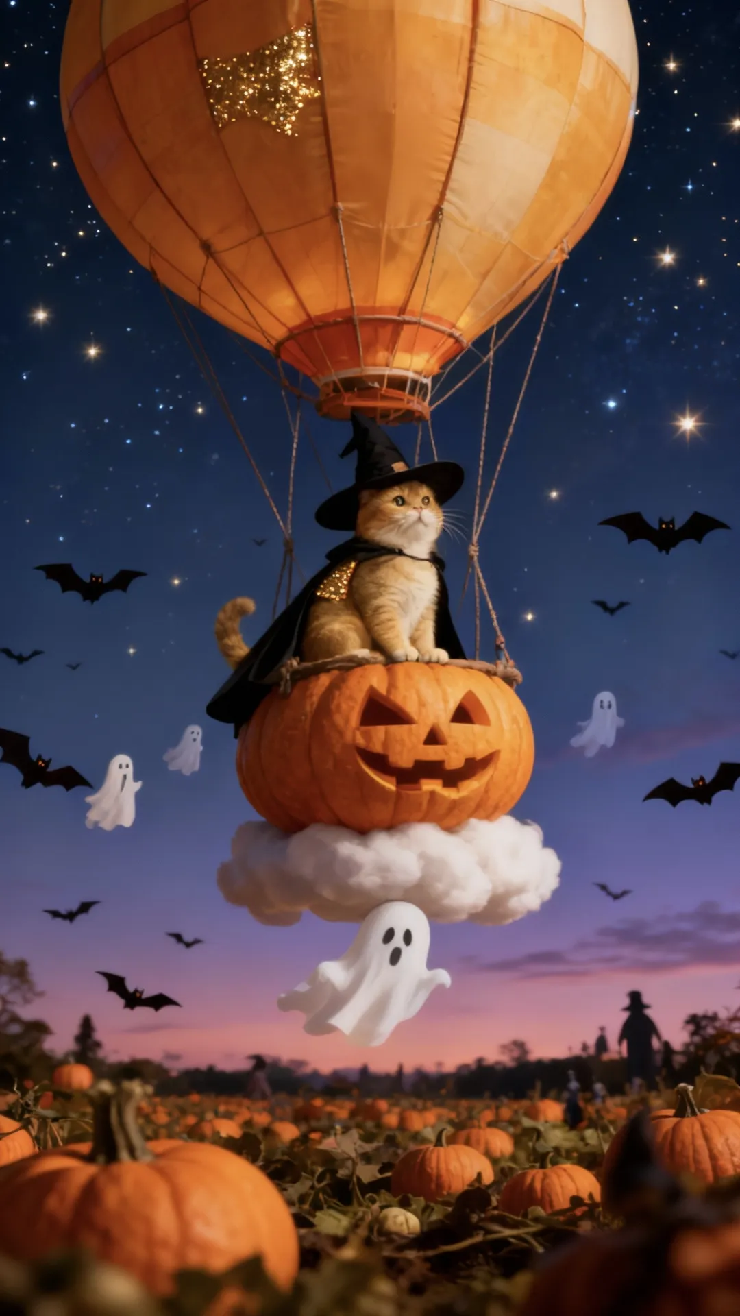 Pumpkin hot air balloon