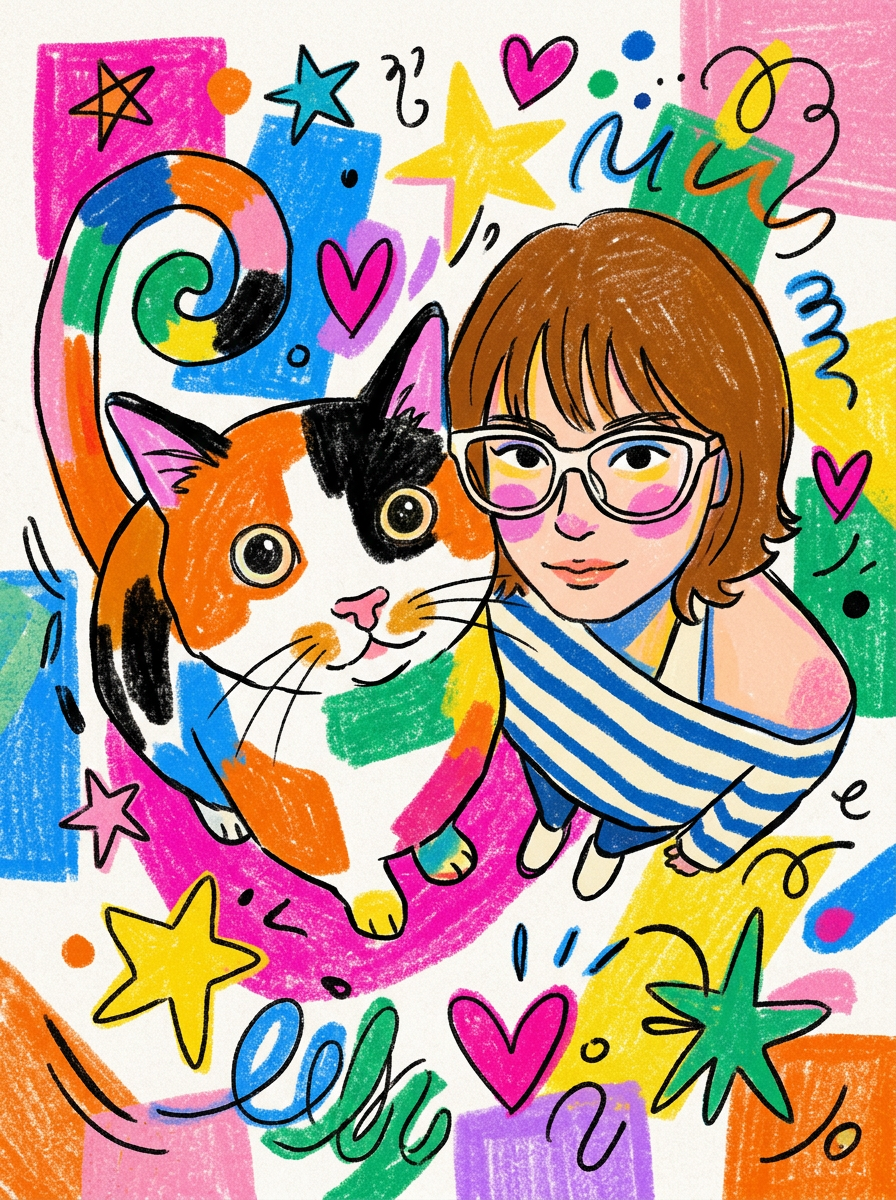 TIKTOK'S Soothing Crayon-style illustration